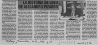 La Historia de Lebu de Alejandro Pizarro  [artículo].