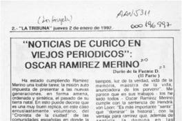 "Noticias de Curicó en viejos periódicos"; Oscar Ramírez Merino.