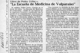 "La Escuela de Medicina de Valparaíso"  [artículo] S.