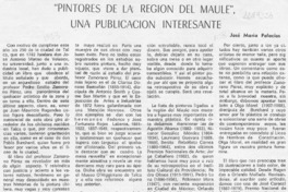 "Pintores de la región del Maule", una publicación interesante  [artículo] José María Palacios.