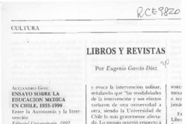Libros y revistas  [artículo] Eugenio García-Díaz.