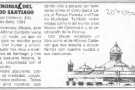 "Memorial del viejo Santiago"  [artículo].