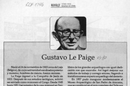 Gustavo Le Paige  [artículo].