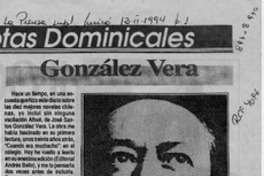 González Vera  [artículo] Ignacio Valente.