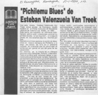 "Pichilemu blues" de Esteban Valenzuela Van Treek  [artículo] Luis Agoni.