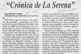 "Crónica de La Serena"  [artículo] H. R. Cortés.