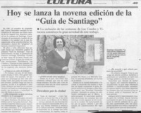 Hoy se lanza la novena edición de la "Gu'ia de Santiago"  [artículo].