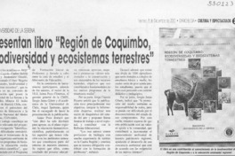 Presentan libro "Región de Coquimbo, biodiversidad y ecosistemas terrestres"  [artículo]