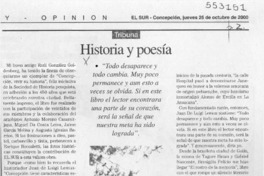 Historia y poesía  [artículo] Sergio Ramón Fuentealba