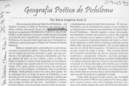 Geografía poética de Pichilemu  [artículo] Sonia Angélica Avila A.