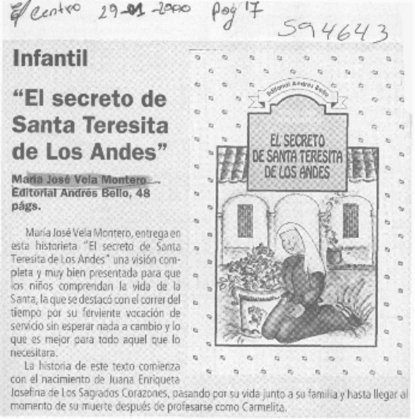 "El secreto de Santa Teresita de Los Andes"  [artículo]