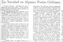 La navidad en algunos poetas chilenos  [artículo] Miguel Moreno Monroy.