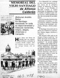 Memorial del viejo Santiago  [artículo] F.B.