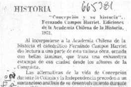 "Concepción y su historia".  [artículo]
