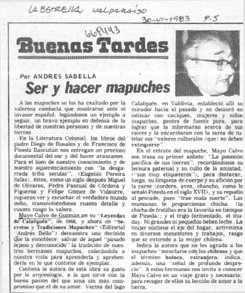 Ser y hacer mapuches