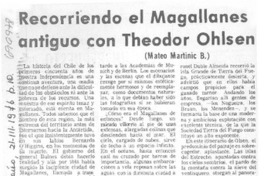 Recorriendo el Magallanes antiguo con Theodor Ohlsen