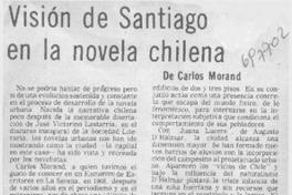 Visión de Santiago en la novela chilena
