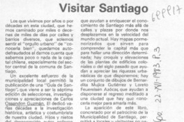 Visitar Santiago.