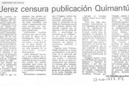 Jerez censura publicación Quimantú.