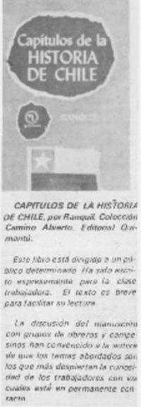 Capítulos de la historia de Chile.