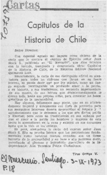 Capítulos de la historia de Chile