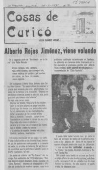 Alberto Rojas Jiménez, viene volando