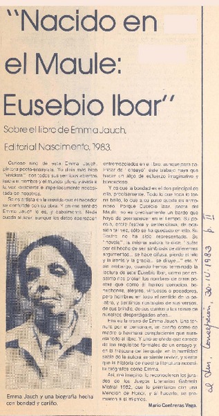 "Nacido en el Maule: Eusebio Ibar"