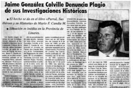 Jaime González Colville denuncia plagio de sus investigaciones históricas
