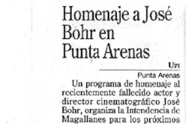 Homenaje a José Bohr en Punta Arenas.