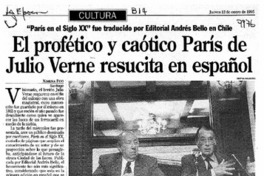 El Profético y caótico París de Julio Verne resucita en español "París en el Siglo XX" fue traducido por Editorial Andrés Bello en Chile