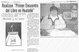Realizan "Primer encuentro del libro en Hualañé"