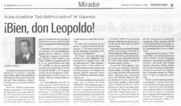 Bien, don Leopoldo!