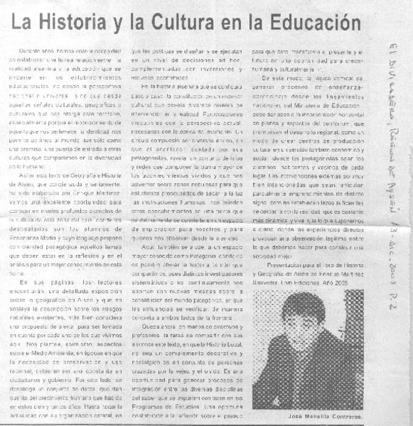 La Historia y la cultura en la educación
