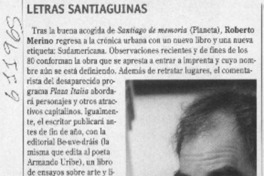 Letras santiaguinas  [artículo]