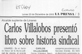 Carlos Villalobos presentó libro sobre historia sindical.  [artículo]