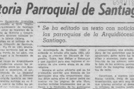 Historia parroquial de Santiago.
