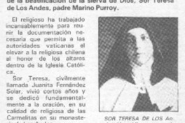 Editan "Diario y cartas" de Sor Teresa de Los Andes.