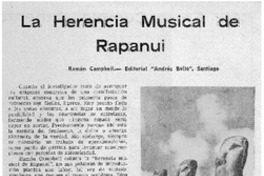 La Herencia musical de Rapanui