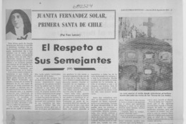 El respeto a sus semejantes