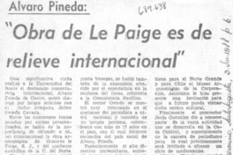 Obra de Le Paige es de relieve internacional