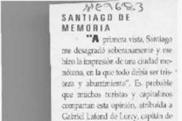 Santiago de memoria  [artículo].