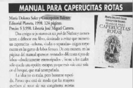 Manual para caperucitas rotas  [artículo] Ana María Valdivieso.