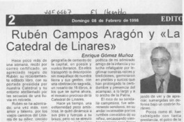 Rubén Campos Aragón y "La catedral de Linares"  [artículo] Enrique Gómez Muñoz.