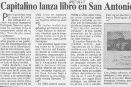 Capitalino lanza libro en San Antonio  [artículo].