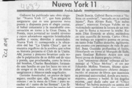 Nueva York 11  [artículo] Andrés Sabella.