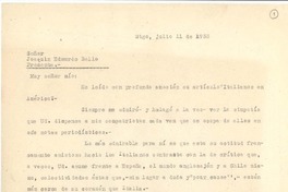[Carta] 1953 jul. 1, Santiago, Chile [a] Joaquín Edwards Bello