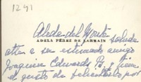 [Tarjeta] 1959 noviembre 16, Santiago, [Chile] [a] Joaquín Edwards Bello