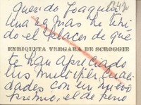 [Tarjeta] [1959], Santiago, [Chile] [a] Joaquín Edwards Bello