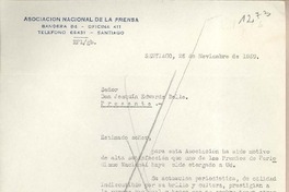 [Carta] 1959 noviembre 26, Santiago, [Chile] [a] Joaquín Edwards Bello