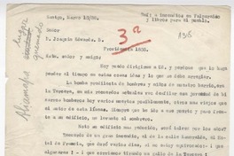 [Carta] 1936 marzo 15, Santiago, [Chile] [a] Joaquín Edwards Bello